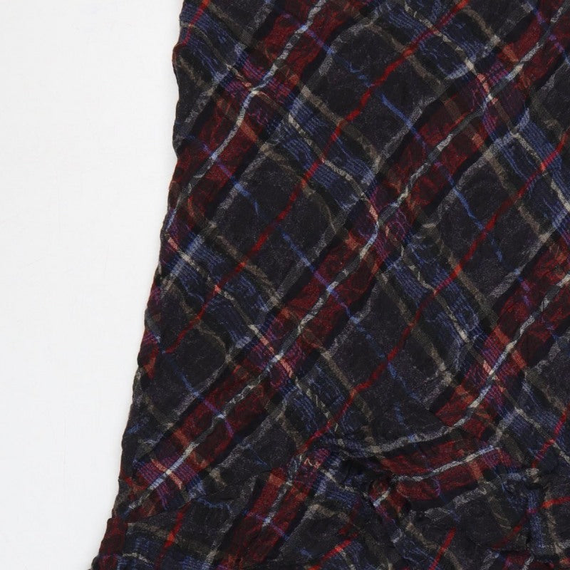Per Una Women’s Multicoloured Plaid Ruffle Knee Skirt UK 12