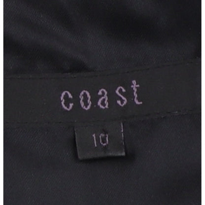 Coast Women Black UK 10 One Shoulder Ruffle Long Maxi Occasion Dress