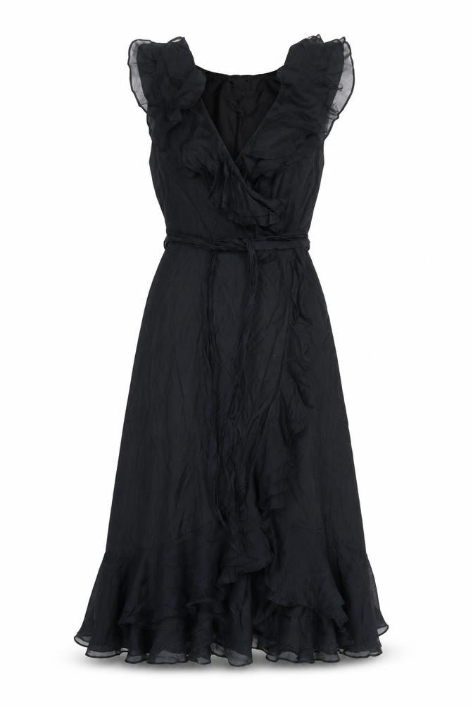 Coast Women Black UK 10 One Shoulder Ruffle Long Maxi Occasion Dress