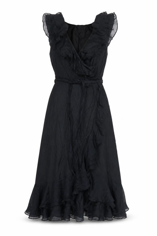 Coast Women Black UK 10 One Shoulder Ruffle Long Maxi Occasion Dress