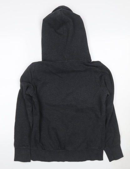 Puma Women’s Grey UK 12 Pullover Hoodie Logo Pockets