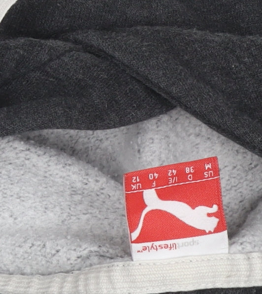 Puma Women’s Grey UK 12 Pullover Hoodie Logo Pockets