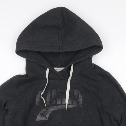 Puma Women’s Grey UK 12 Pullover Hoodie Logo Pockets