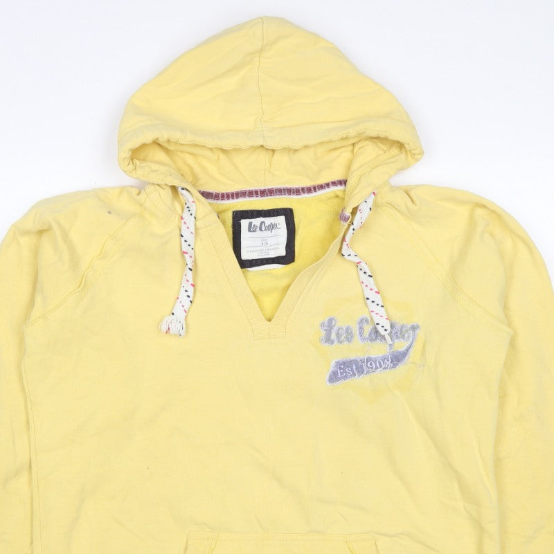 Lee Cooper Women’s Yellow Size 12 Pullover Hoodie Logo Pocket