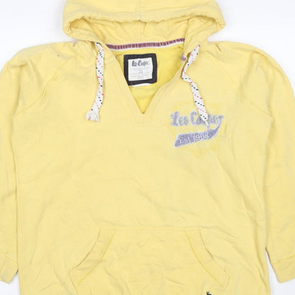 Lee Cooper Women’s Yellow Size 12 Pullover Hoodie Logo Pocket