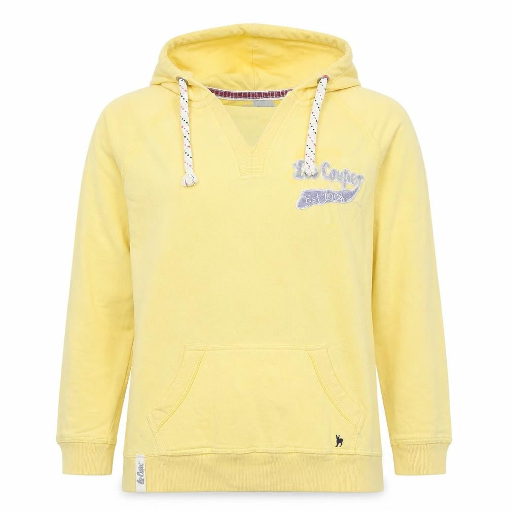 Lee Cooper Women’s Yellow Size 12 Pullover Hoodie Logo Pocket