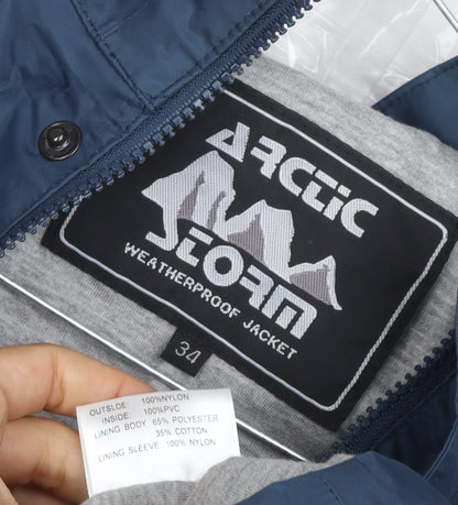 Arctic Moon Men’s Blue Hooded Parka Jacket Size 34 Nylon