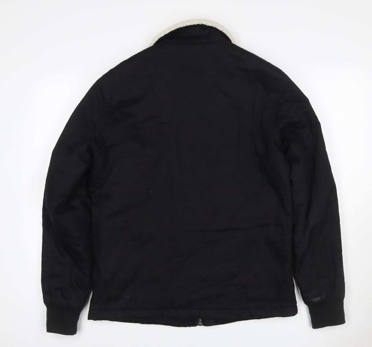River Island Men's Black S Basic Padded Jacket Teddy Collar