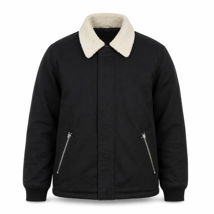 River Island Men's Black S Basic Padded Jacket Teddy Collar