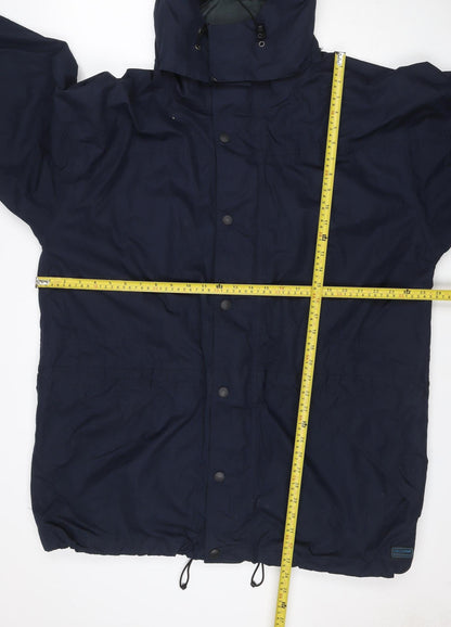 Mountain Venture Men’s Blue 7XL Hooded Parka Jacket Outdoor