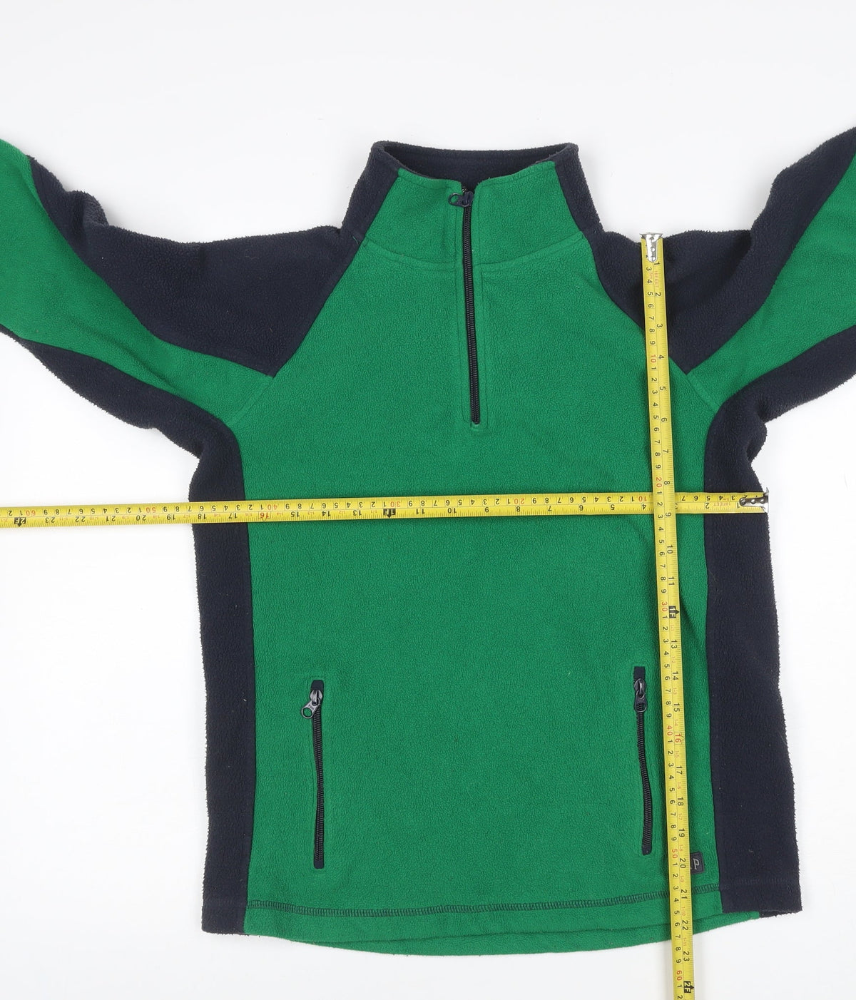 GAP Teens Green Black Fleece Quarter Zip Pullover Sweatshirt Size 10
