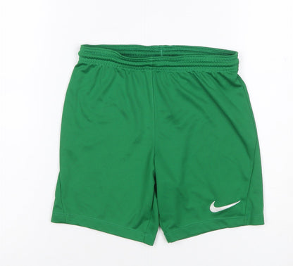 Nike Boys Green S 8-9 Years Dri-FIT Athletic Football Shorts