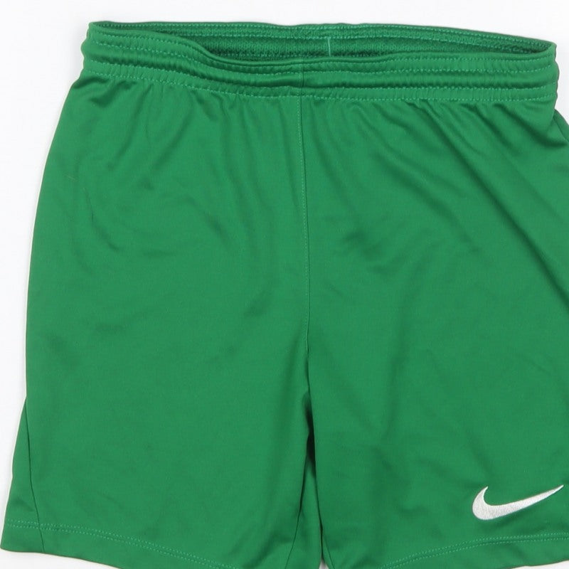 Nike Boys Green S 8-9 Years Dri-FIT Athletic Football Shorts