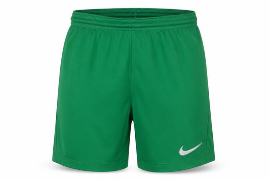 Front view of Nike boys’ green s 8-9 years dri-fit athletic football shorts