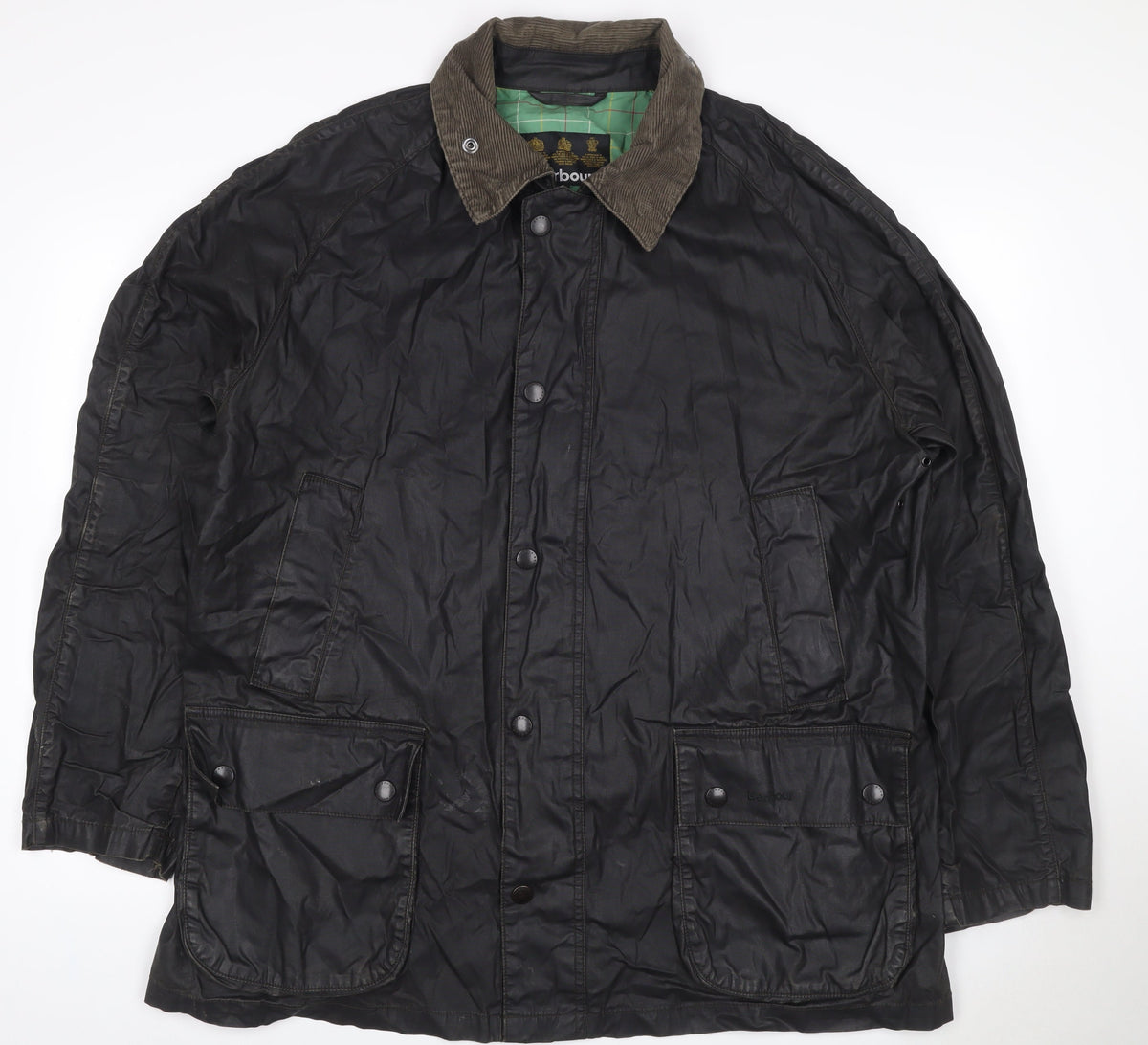Barbour Men's Black XXL Waxed Cotton Basic Field Jacket