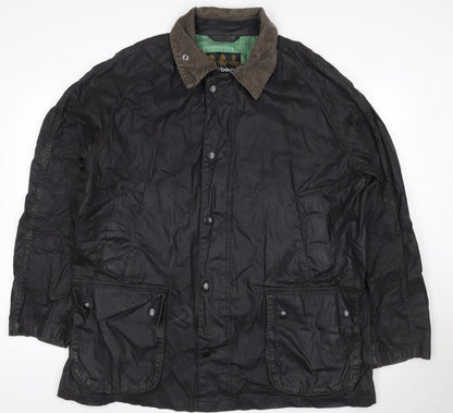 Barbour Men's Black XXL Waxed Cotton Basic Field Jacket