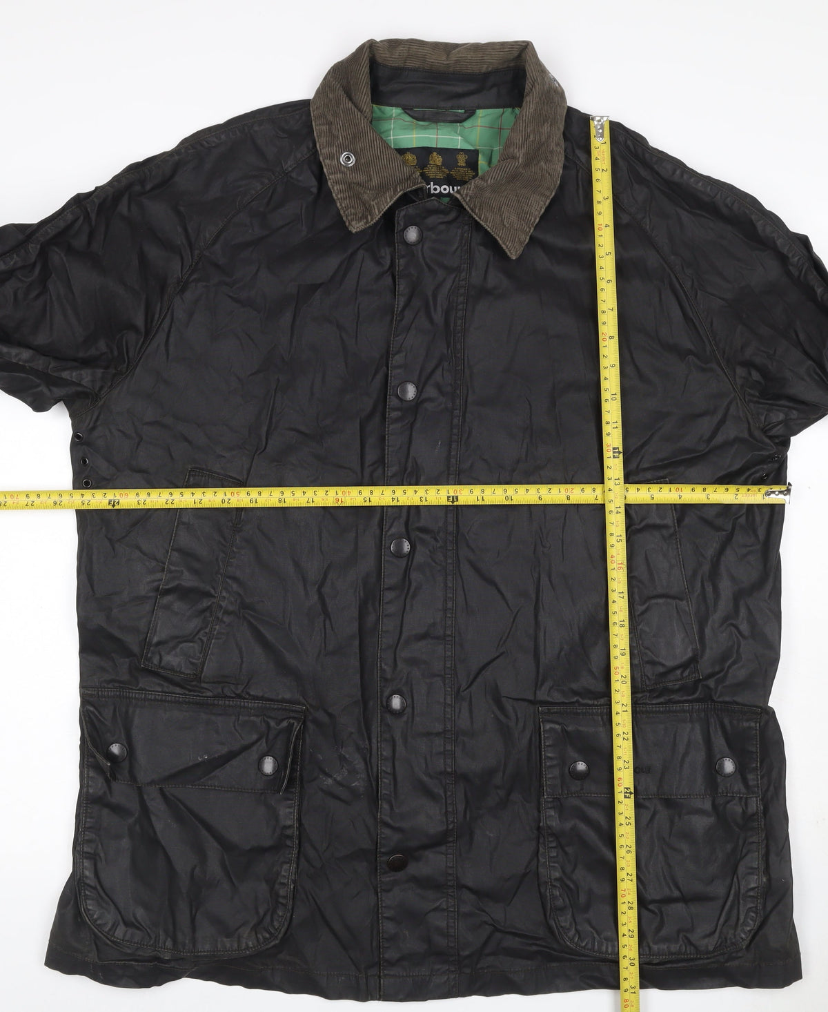 Barbour Men's Black XXL Waxed Cotton Basic Field Jacket