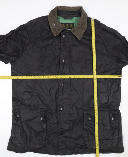 Barbour Men's Black XXL Waxed Cotton Basic Field Jacket
