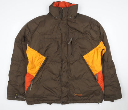 Protest Mens Brown Orange XL Puffer Ski Jacket Geotech 6.0