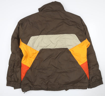 Protest Mens Brown Orange XL Puffer Ski Jacket Geotech 6.0