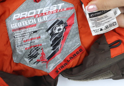 Protest Mens Brown Orange XL Puffer Ski Jacket Geotech 6.0