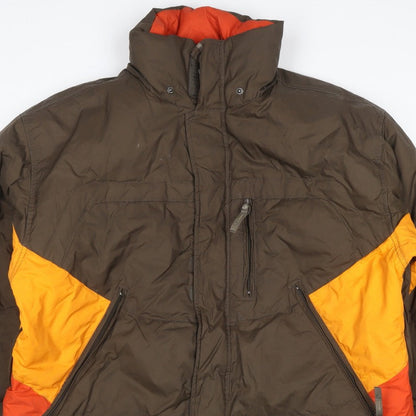 Protest Mens Brown Orange XL Puffer Ski Jacket Geotech 6.0