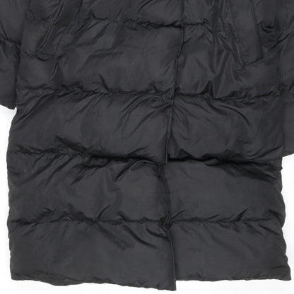 Missguided Women’s Black UK 10 Long Quilted Puffer Jacket Coat