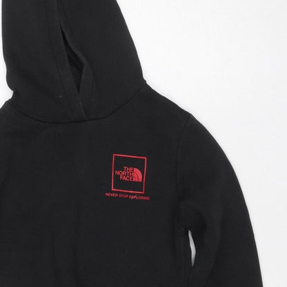 The North Face Boys Black XL Pullover Hoodie Graphic Logo Cotton Blend