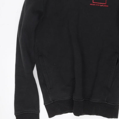 The North Face Boys Black XL Pullover Hoodie Graphic Logo Cotton Blend