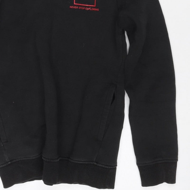 The North Face Boys Black XL Pullover Hoodie Graphic Logo Cotton Blend