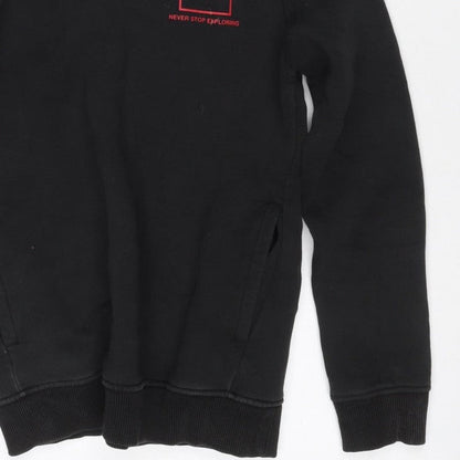 The North Face Boys Black XL Pullover Hoodie Graphic Logo Cotton Blend