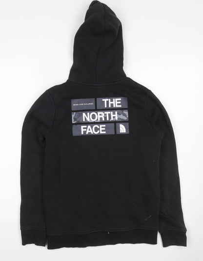 The North Face Boys Black XL Pullover Hoodie Graphic Logo Cotton Blend