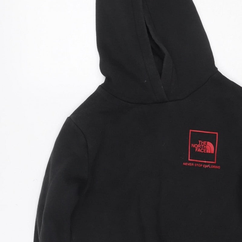 The North Face Boys Black XL Pullover Hoodie Graphic Logo Cotton Blend