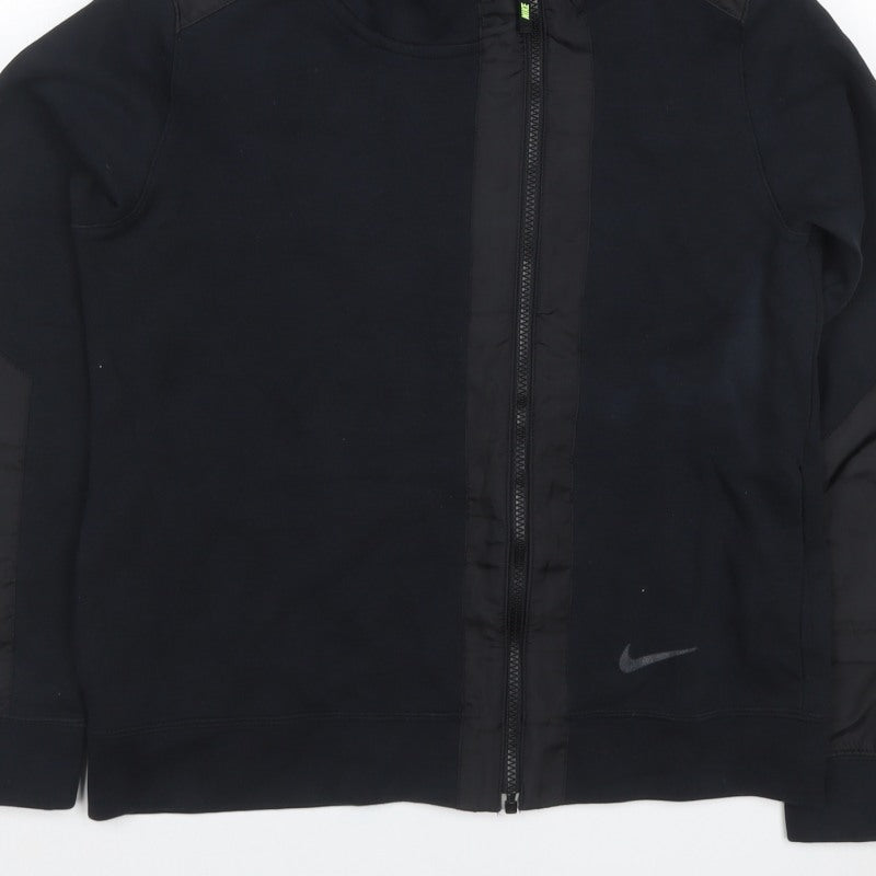 Nike Women’s Black L Full Zip Hooded Fleece Sports Hoodie