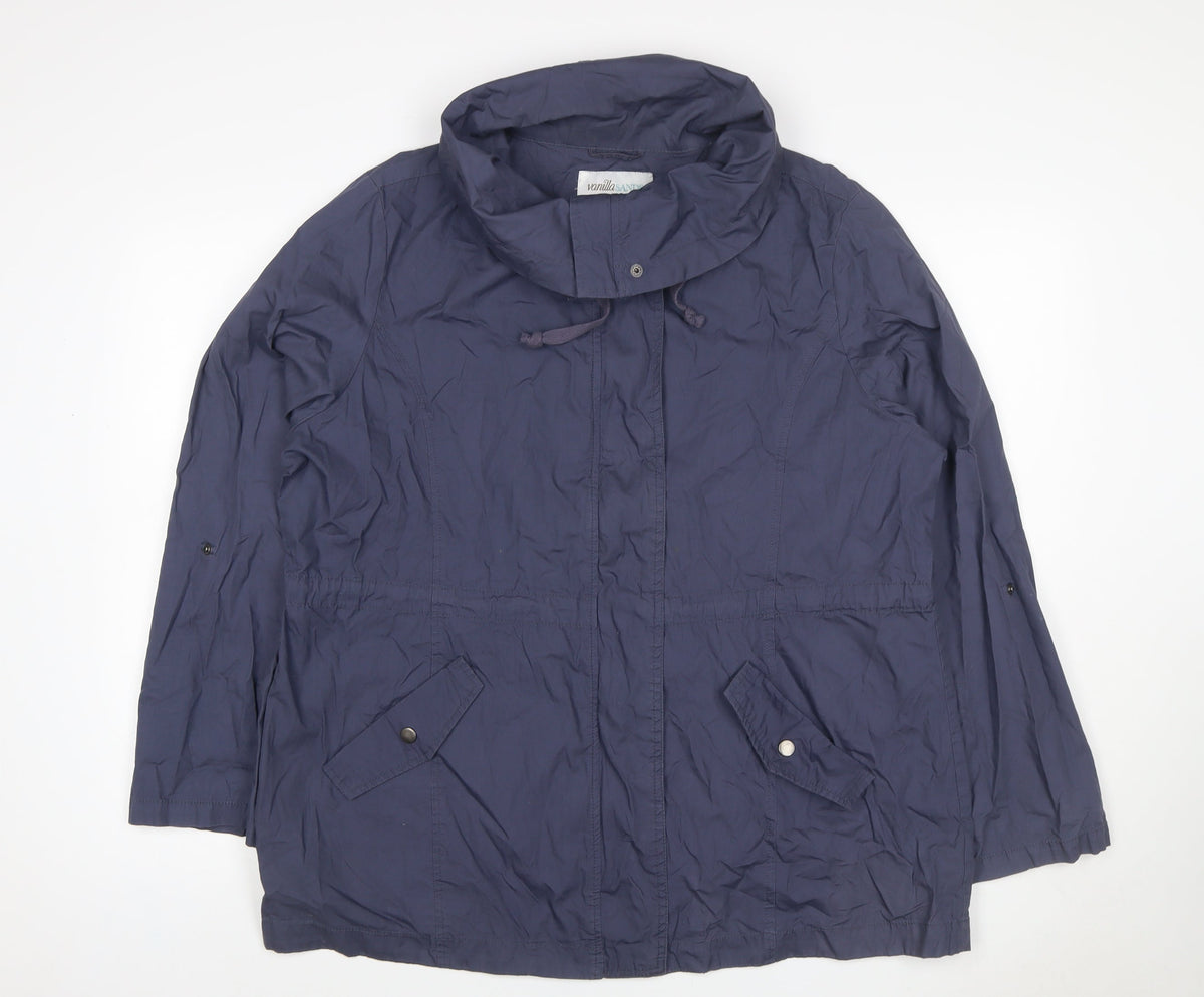 Vanilla Sands Women’s Blue Size 20 Hooded Parka Jacket