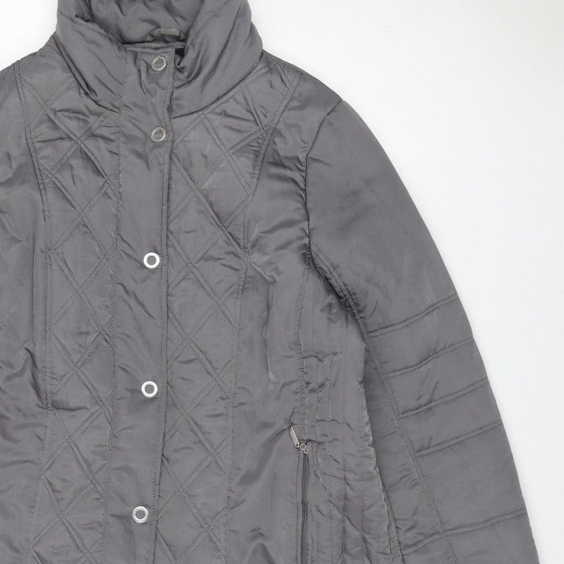 Tigi Women’s Grey Size 20 Quilted Hooded Puffer Jacket