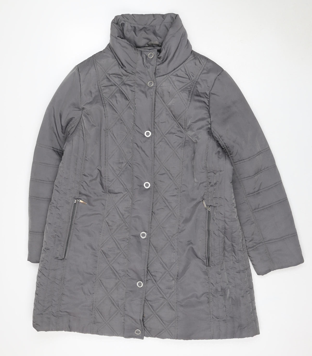 Tigi Women’s Grey Size 20 Quilted Hooded Puffer Jacket