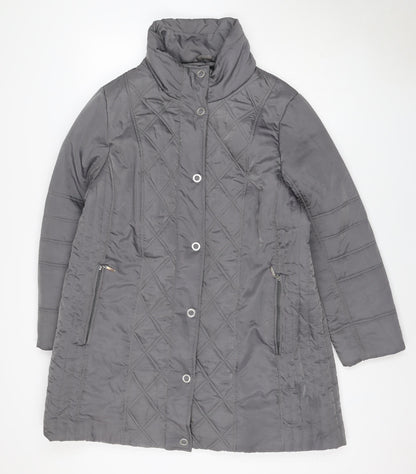 Tigi Women’s Grey Size 20 Quilted Hooded Puffer Jacket