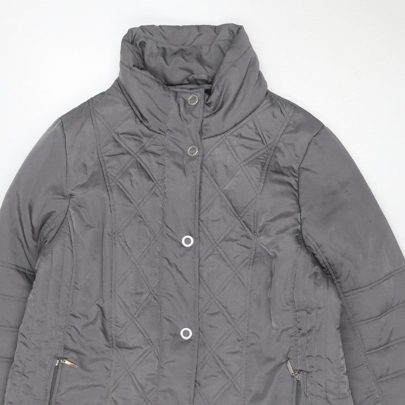 Tigi Women’s Grey Size 20 Quilted Hooded Puffer Jacket