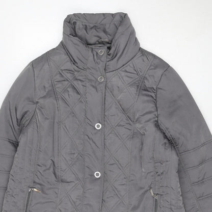 Tigi Women’s Grey Size 20 Quilted Hooded Puffer Jacket