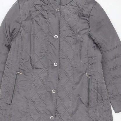Tigi Women’s Grey Size 20 Quilted Hooded Puffer Jacket