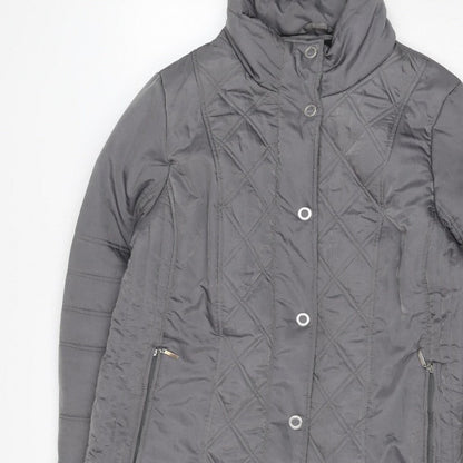 Tigi Women’s Grey Size 20 Quilted Hooded Puffer Jacket