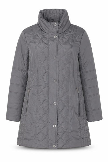 Tigi Women’s Grey Size 20 Quilted Hooded Puffer Jacket