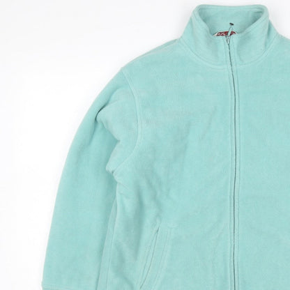 EWM Women’s Blue M Fleece Full Zip Basic Jacket Pockets