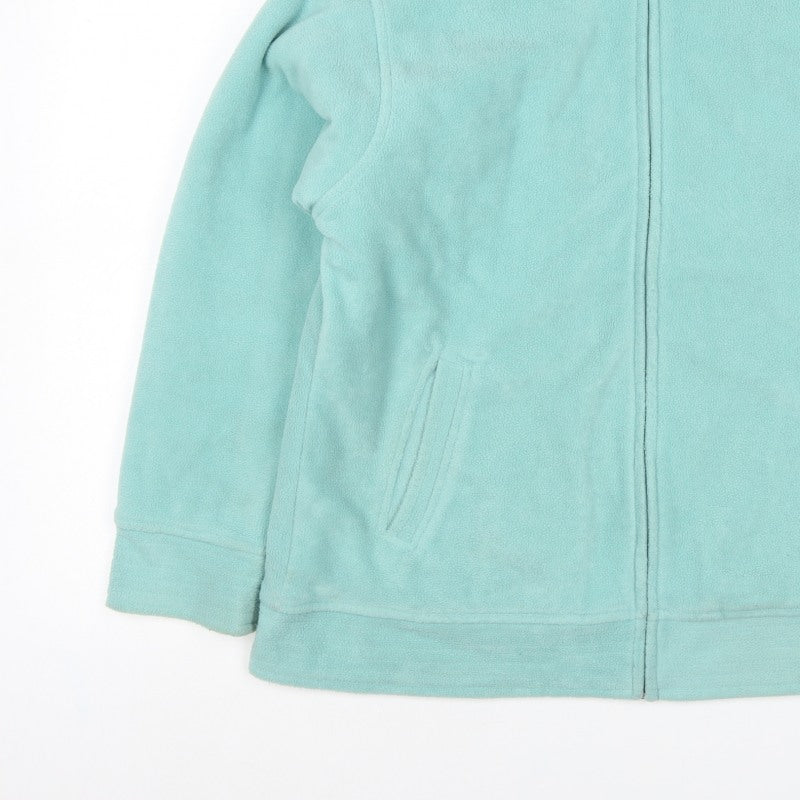 EWM Women’s Blue M Fleece Full Zip Basic Jacket Pockets