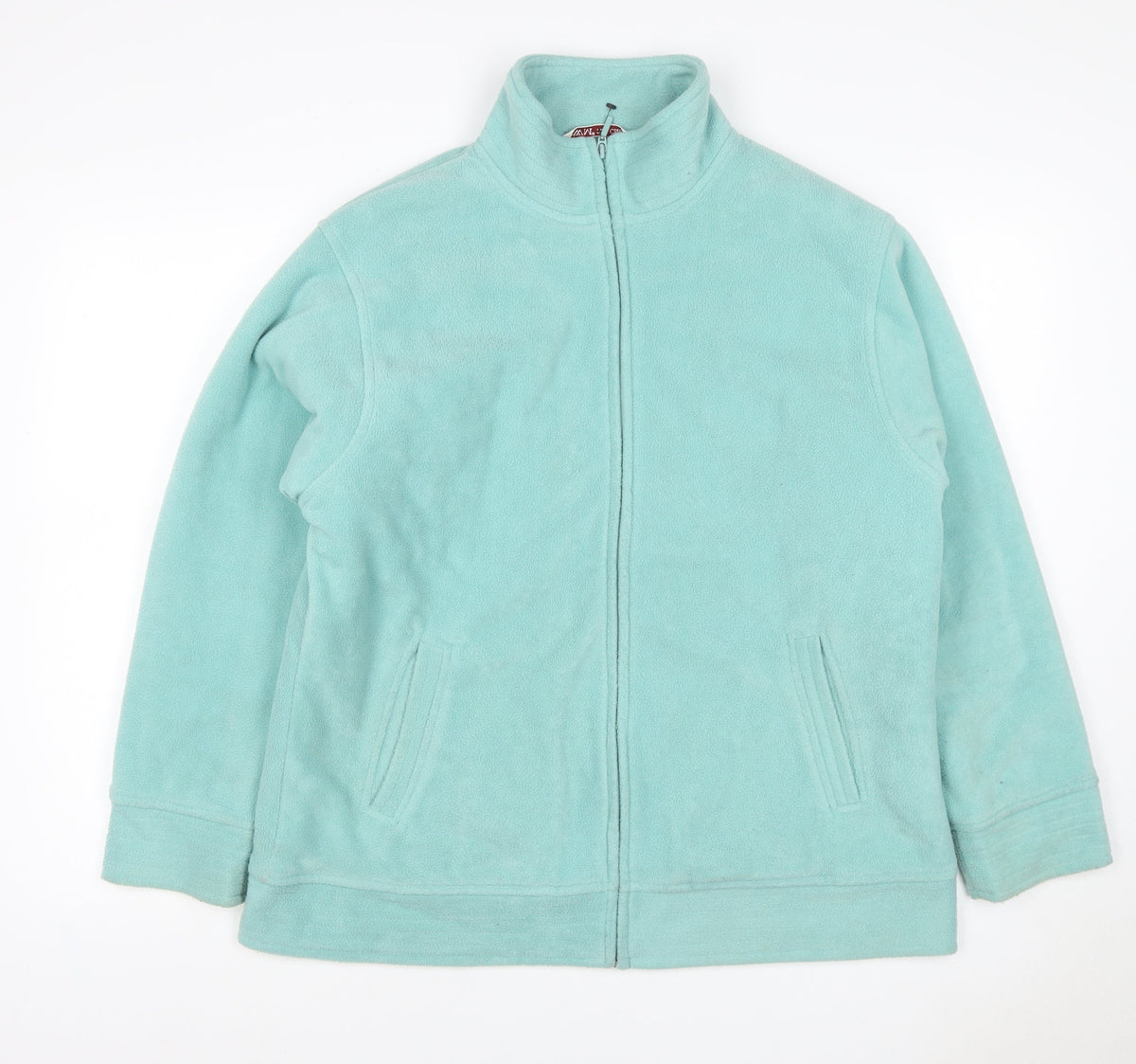 EWM Women’s Blue M Fleece Full Zip Basic Jacket Pockets
