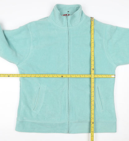 EWM Women’s Blue M Fleece Full Zip Basic Jacket Pockets