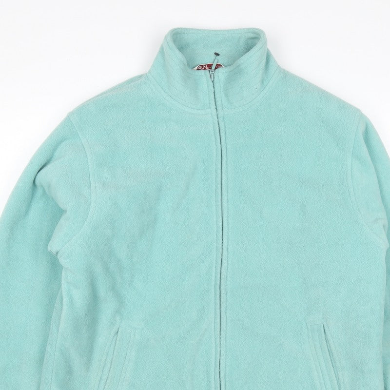 EWM Women’s Blue M Fleece Full Zip Basic Jacket Pockets