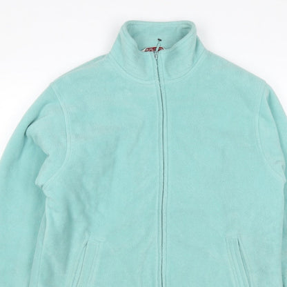 EWM Women’s Blue M Fleece Full Zip Basic Jacket Pockets