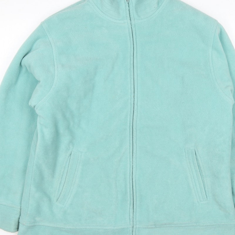 EWM Women’s Blue M Fleece Full Zip Basic Jacket Pockets
